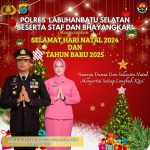 Kapolres Labusel Bersama Staff, Jajaran Dan Bhayangkari Sampaikan Ucapan Natal dan Tahun Baru dengan Pesan Perdamaian