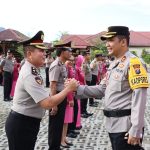 Kapolres Tapteng Pimpin Upacara Korp Raport Kenaikan Pangkat 29 Personil Polri