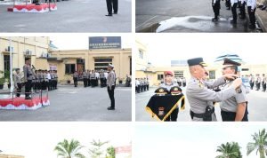 Polres Labusel Gelar Upacara Kenaikan Pangkat Pengabdian, Kapolres Apresiasi Loyalitas dan Dedikasi Personel IMG 20250801 WA0013