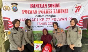 Polwan Polres Labusel Gelar Baksos Sambut Hari Jadi ke-77, Kapolres: Wujud Kepedulian Polwan Polri untuk Masyarakat Polwan