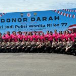 HUT ke-77, Polwan Polda Sumut Bersama Bhayangkari Tebar Kepedulian Lewat Donor Darah