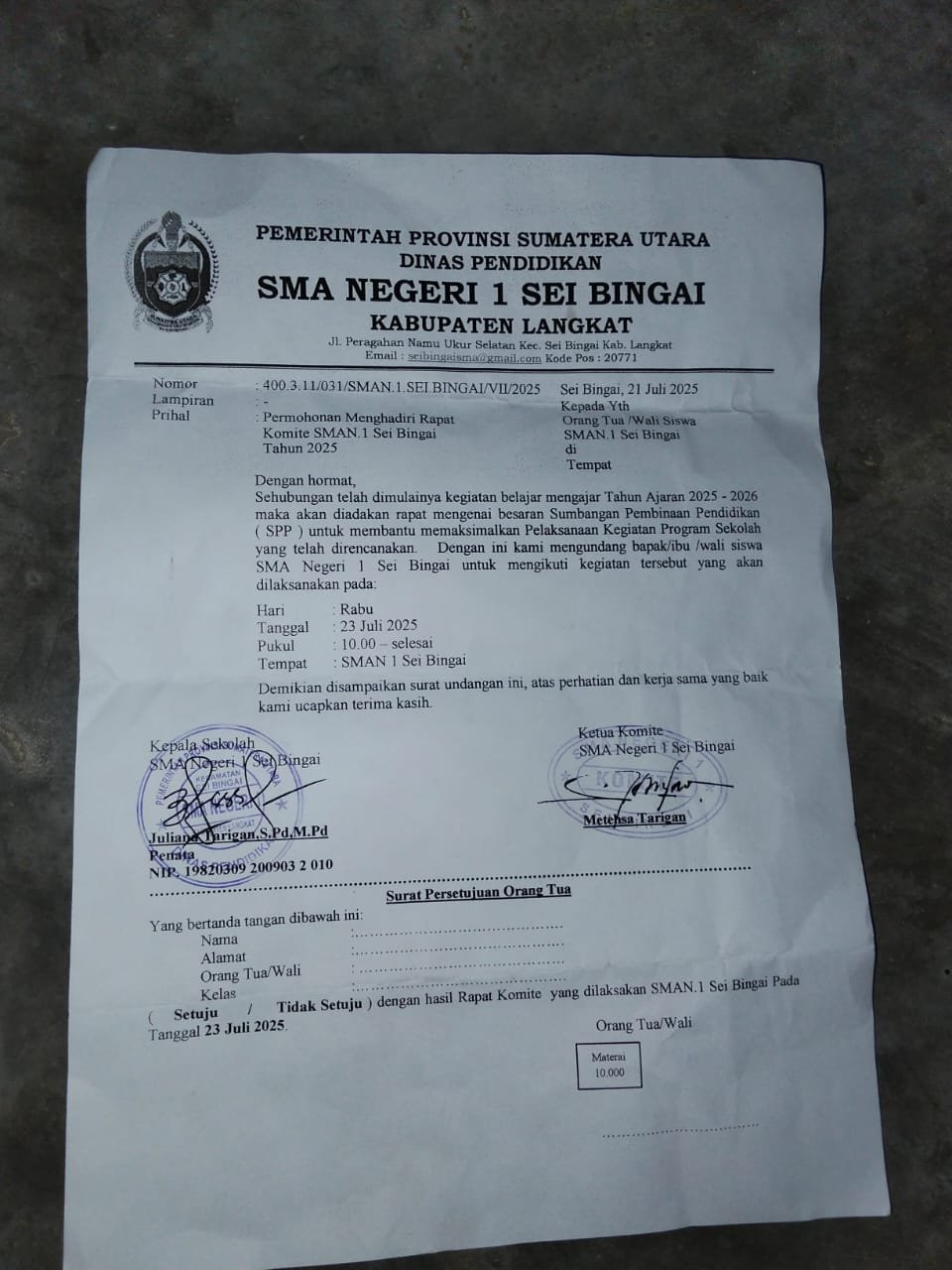 SMA Negeri 1 Sei Bingai