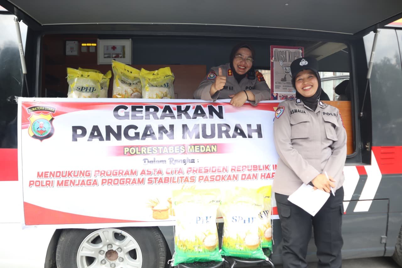 Polrestabes Medan Gelar Gerakan Pangan Murah: Warga Rasakan Dampak Nyata Program Asta Cita Presiden 1 Polrestabes Medan