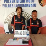 Polsek Bilah Hulu Bekuk Dua Pengedar Sabu di Kampung Songo