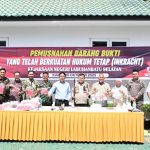 Kapolres Labuhanbatu Selatan Hadiri Pemusnahan Barang Bukti di Kejaksaan Negeri Labuhanbatu Selatan