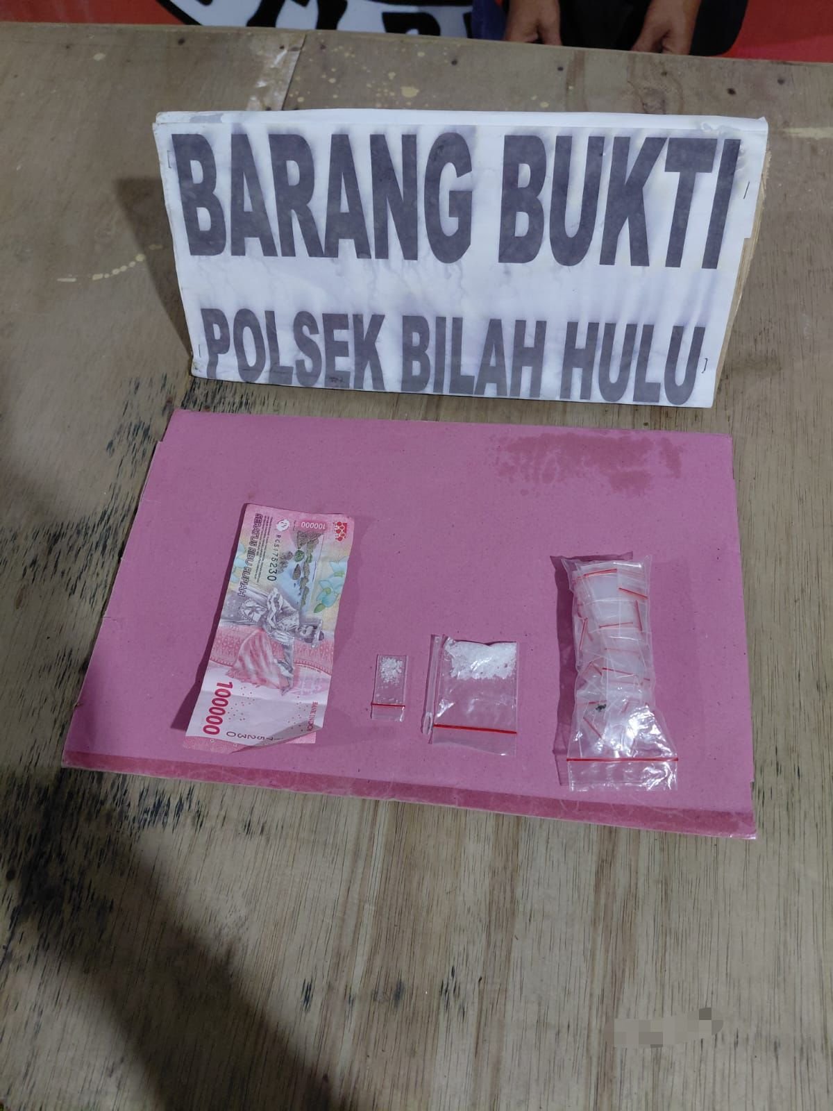 Polsek Bilah Hulu Berhasil Ringkus Pengedar Sabu di Desa Pondok Batu 1 Polsek Bilah Hulu