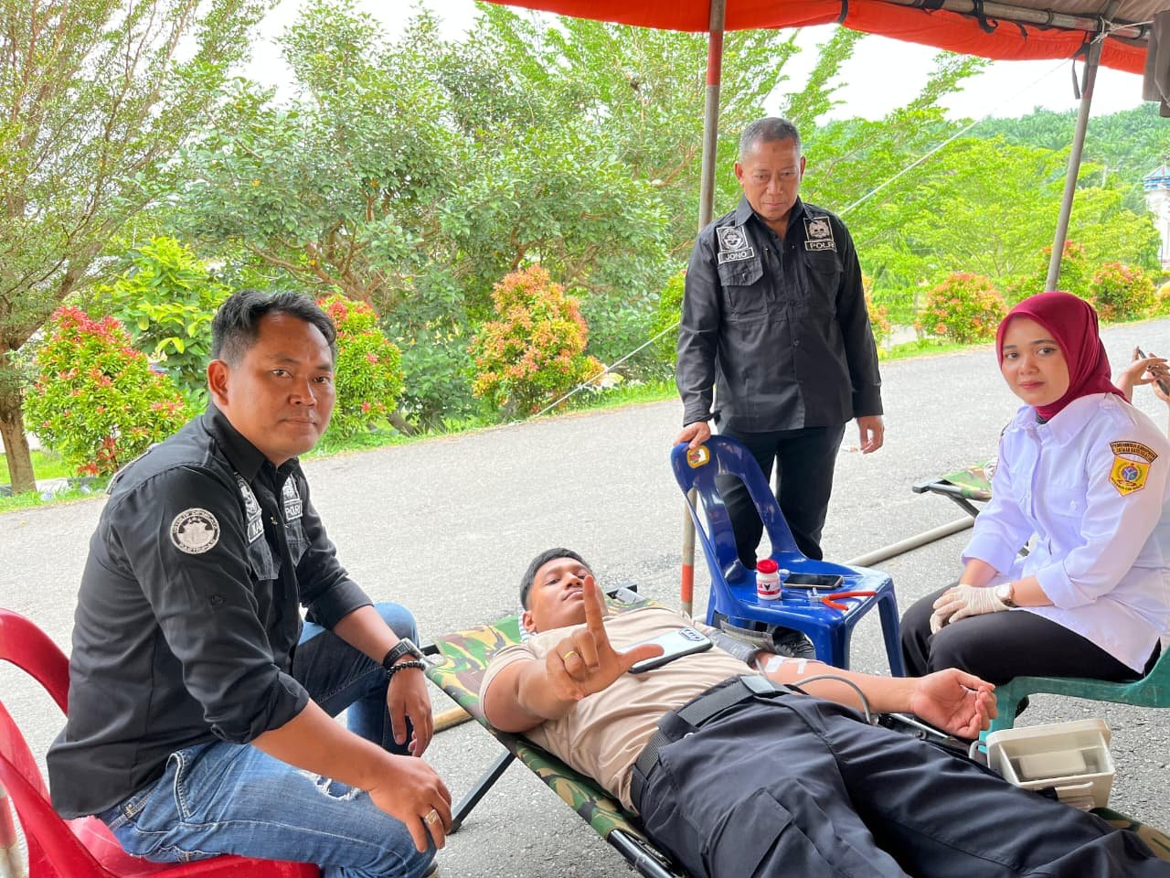 Peduli Sesama, Polres Labuhanbatu Selatan Gelar Donor Darah Serentak Rayakan HUT Humas Polri ke-74 1 Polres Labuhanbatu Selatan