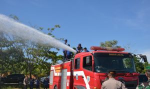 Wakil Bupati Labusel Syahdian Purba Siboro Bersama Polres Labuhanbatu Selatan Saat Kegiatan Apel Kesiapsiagaan Menghadapi Bencana
