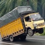 Truk Bermuatan Pakan Ternak “Jumping” 50 Meter di Tanjakan Bukit Kodok, Sopir dan Warga Panik