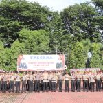 Polres Langkat Gelar Upacara Kenaikan Pangkat Perwira, Bintara dan PNS