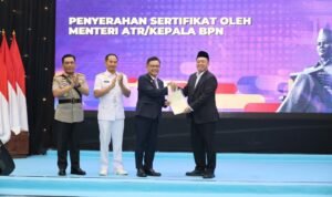 HUT ke-61 Lemhannas RI, Menteri ATR/BPN Serahkan Sertipikat Hak Pakai Aset Negara ATR/BPN