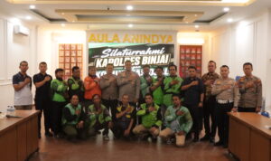 Kapolres Binjai Rajut Kebersamaan Bersama Komunitas Ojek Online Kota Binjai