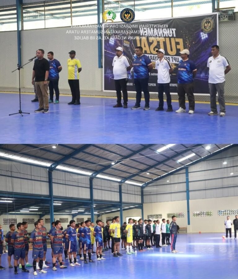 Sukseskan Turnamen Futsal UPT Pemasyarakatan se-Region Tapanuli Raya Di Balige, Kalapas Siborong-borong Tekankan Sportivitas Turnamen Futsal