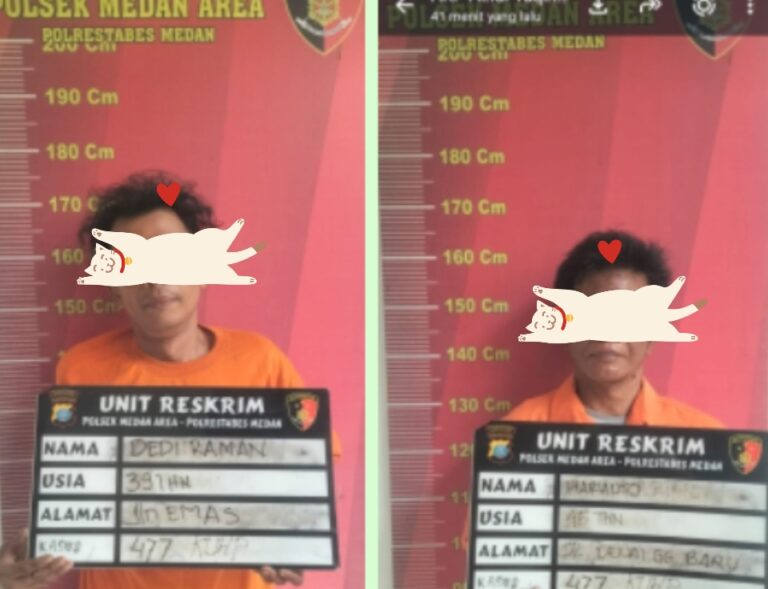 Gunakan Tangga dan Linggis, 2 Pria Bobol Toko Grosir di Ar Hakim Diamankan Polsek Medan Area 9 Polsek Medan Area