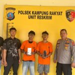 Polsek Kampung Rakyat Ungkap Kasus Curat di Tanjung Medan, 2 Pelaku diamankan